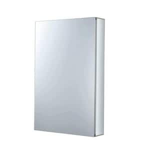 24 in. W x 36 in. H Rectangular Recessed or Surface Wall Mount Single Door Medicine Cabinet with Mirror