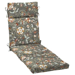 21 in. x 29.5 in. Outdoor Chaise Lounge Cushion in Suzani