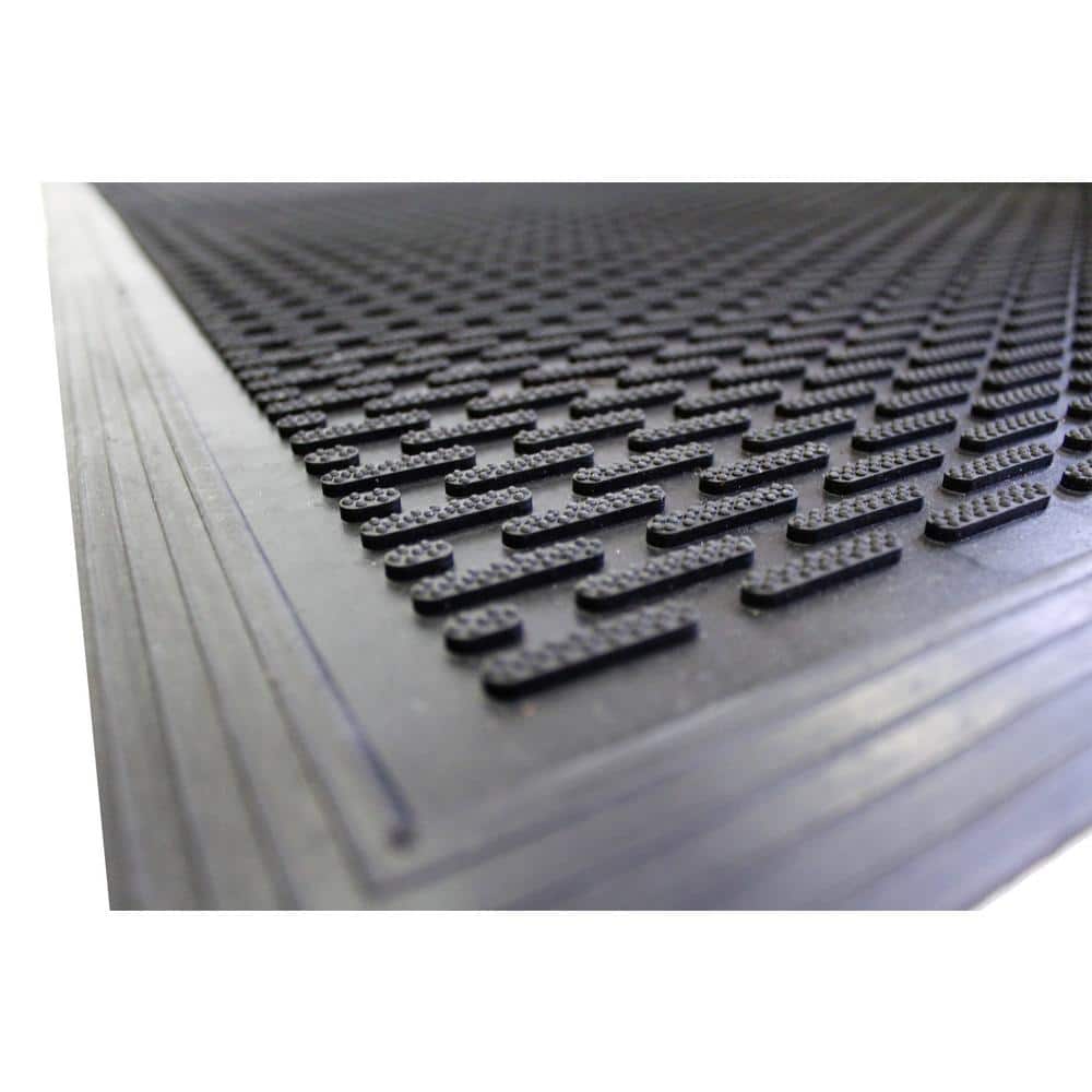 Envelor Black 3x5 Rubber Non-Slip Entrance Mat