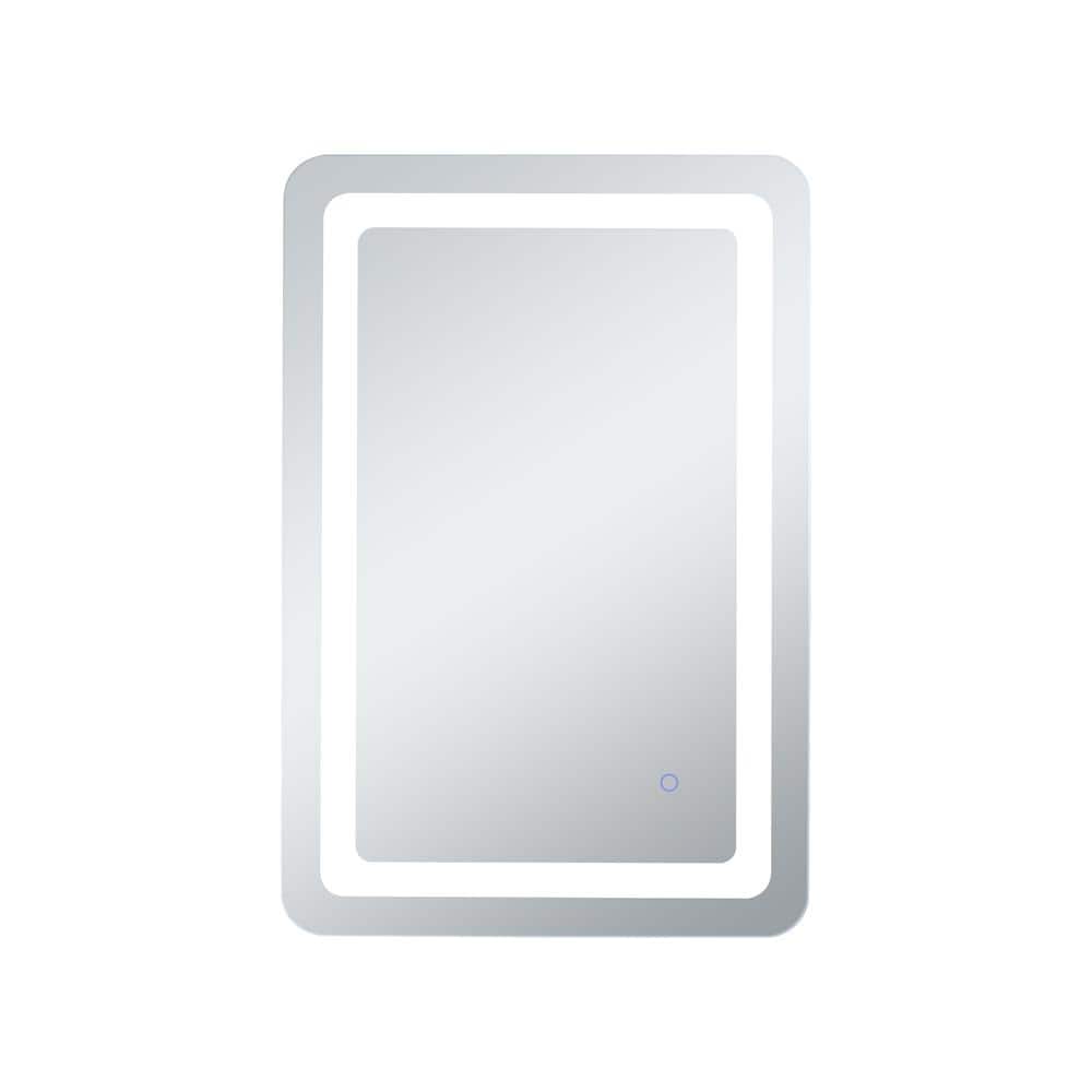 Home Living 18 in. W x 30 in. H Rectangular Frameless LED Wall Bathroom Van