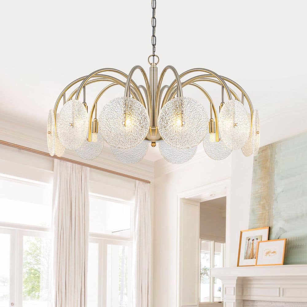 MENCOLULU 27.6 in. 12-Light Antique Bronze Metal Chandelier with