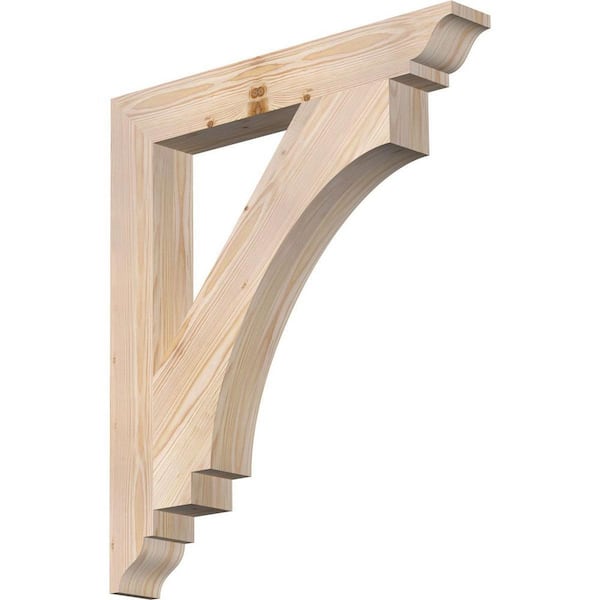 Ekena Millwork 3.5 in. x 30 in. x 26 in. Douglas Fir Imperial Traditional Smooth Bracket