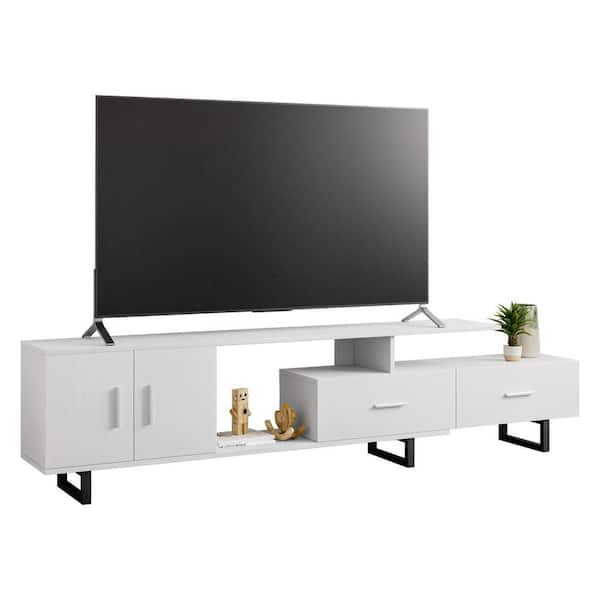 Leisuremod Avery Mid Century Modern Rectangular TV Stand with MDF