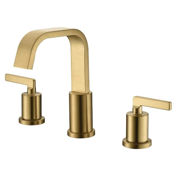 Fontaine by Italia Saint-Lazare 8 in. Widespread Bathroom Ribbon Faucet in Gold