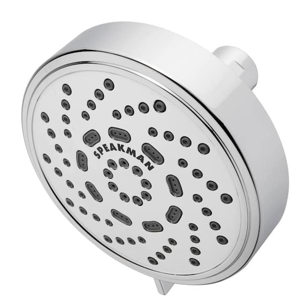 Speakman 3-Spray 4.4 in. Single Wall Mount Low Flow Fixed Adjustable Shower Head in Polished Chrome