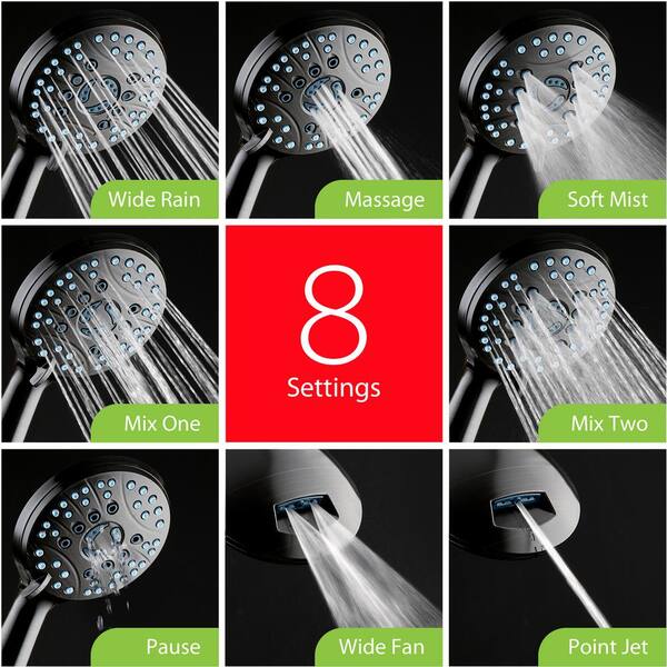 8ft Easy Reach Hose Hand Held Shower Head Chrome - Waterpik : Target