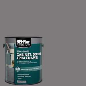 1 gal. #BXC-58 Stormy Gray Semi-Gloss Enamel Interior/Exterior Cabinet, Door & Trim Paint