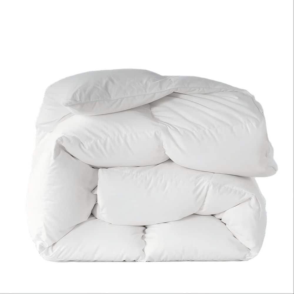 106 in. x 90 in. White Feather Down Fiber Comforter with Feather and Down Fiber, Luxury Hotel Bedding Style Comforter price history on PriceWatchPro