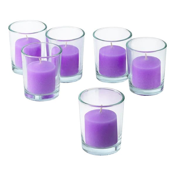 12 Pack Am American Company Tealight Candle Holders Thick Glass Votive Colored 
