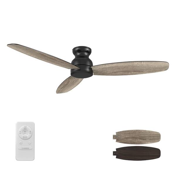 CARRO Osborn 60 in. Indoor Black 10Speed DC Motor Flush Mount Ceiling