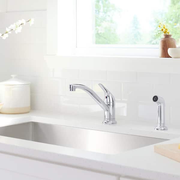 KOHLER Jolt Single Handle Standard Kitchen Faucet in Polished Chrome