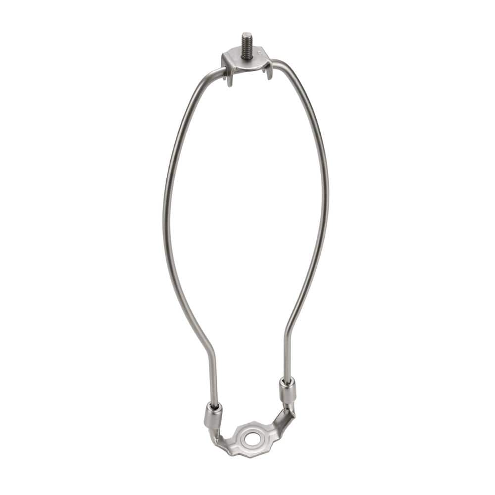 12" Satin Nickel Detachable Lamp Harp with Saddle