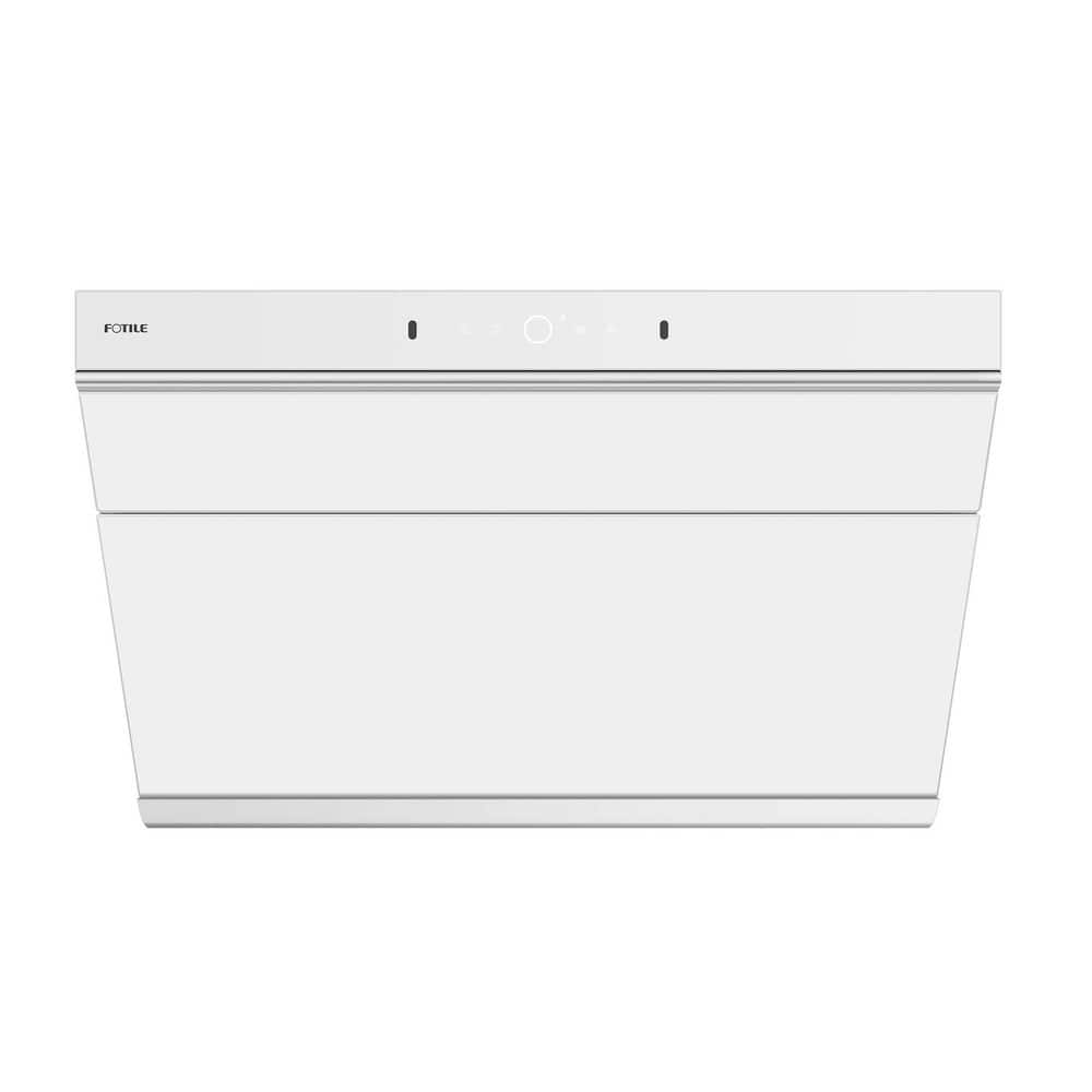 Slant Vent 30 in. 1100 CFM Ducted Under Cabinet Range Hood in White Tempered Glass with Motion and Touch Activation