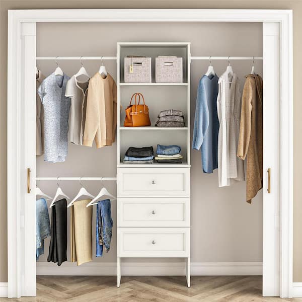 StyleWell Westport 25 in. W x 83.25 in. H White Laminate Board