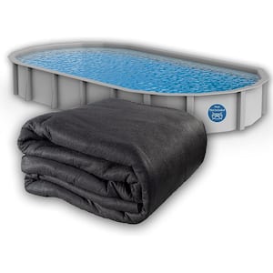 10 ft. x 15 ft. Oval Pool Liner Pad for Aboveground Pools Extends Life of Liner Durable Puncture Resistant Geotextile