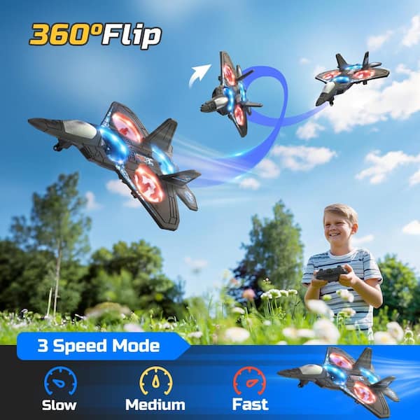 Vrbgify 3-Speed Mode Airplane Drone for Kids Remote Control