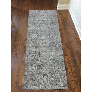 Livigno 1244 Transitional Abstract Grey Runner Area Rug