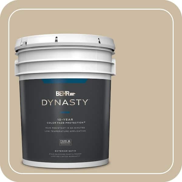 BEHR DYNASTY 5 gal. #MQ2-26 Windsor Tan Satin Enamel Exterior Stain-Blocking Paint & Primer