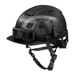 BOLT Black Type 2 Class C Front Brim Vented Safety Helmet with IMPACT-ARMOR Liner