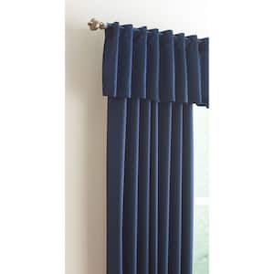 15 in. L Monaco Lined Polyester Valance in Navy