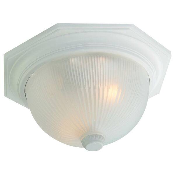 Acclaim Lighting Outer Banks Collection 2-Light Textured White Outdoor Ceiling-Mount Fixture