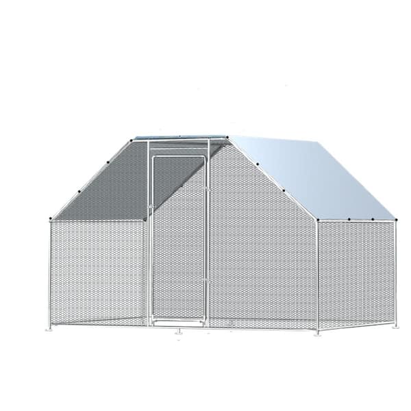 Foobrues Metal Large Chicken Coop Walk-In Poultry Cage