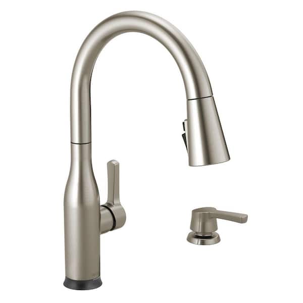 Delta Marca Single-Handle Touch Pull-Down Sprayer Kitchen Faucet with ShieldSpray Technology in SpotShield Stainless