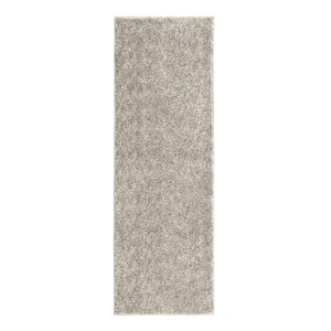 Natural 2 ft. x 8 ft. Shag Solid Rug