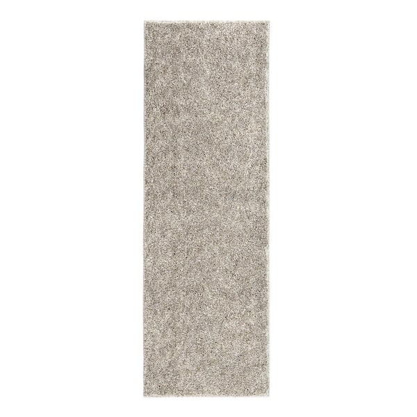 Garvee 2 ft. x 6 ft. Natural Shag Solid Rug