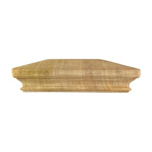 Miterless 6 in. x 6 in. Untreated Wood Pyramid Slip Over Fence Post Cap