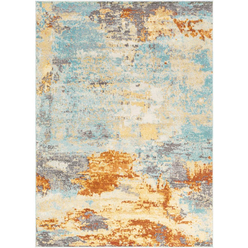 Livabliss Spiro Burnt Orange 8 ft. 10 in. x 12 ft. Abstract Indoor ...