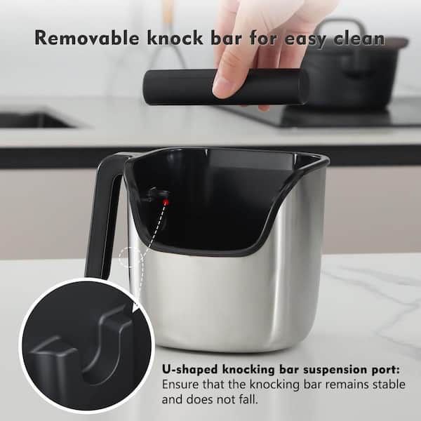 Numhew Stainless Steel Knock Box Espresso Accessory for Coffee