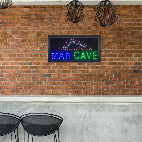 Lighted man clearance cave signs