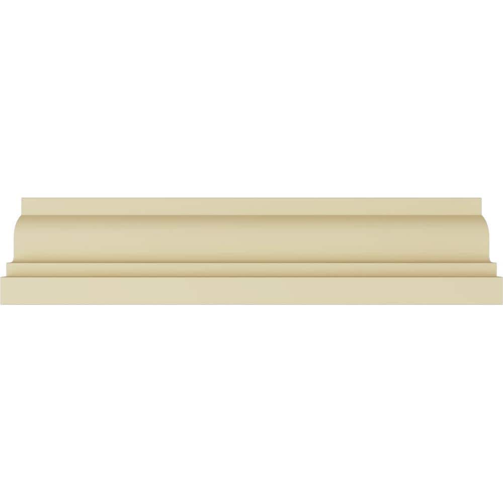 94.5" White Polyurethane Traditional Crown Moulding