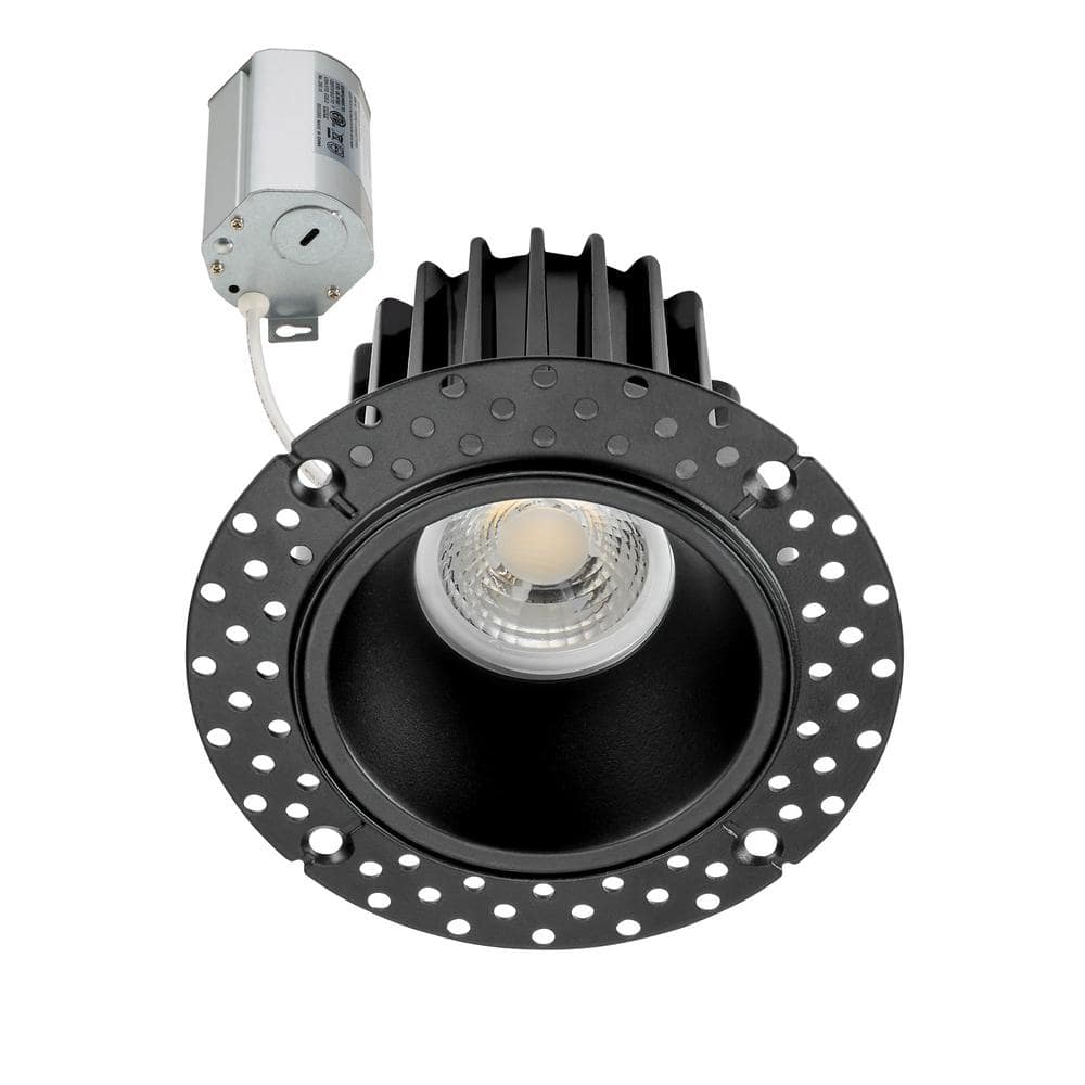 2-Inch Black Aluminum Trimless Recessed LED Downlight