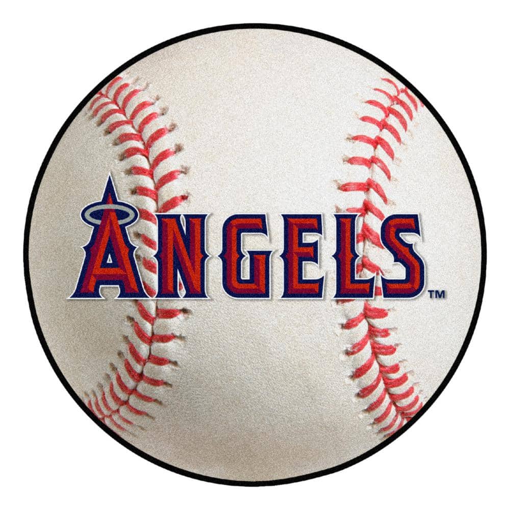 FANMATS Los Angeles Angels Baseball Red 2 ft. x 2 ft. Round Area Rug 32400  - The Home Depot