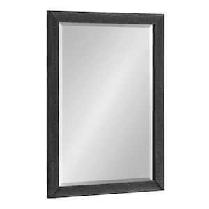 Reyna 18.00 in. W x 24.00 in. H Black Rectangle Modern Framed Decorative Wall Mirror