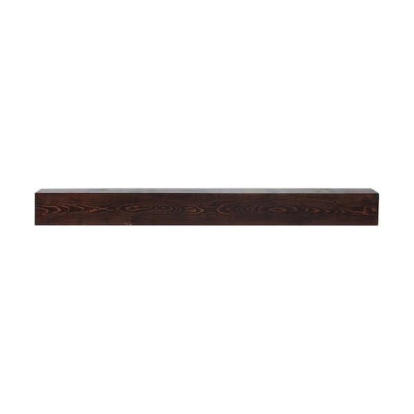 SKYSHALO Fireplace Mantel, 72 in. x 8 in. x 5 in. Decorative Wall Shelf, Wall Mounted Floating Farmhouse Shelf, Rustic Brown