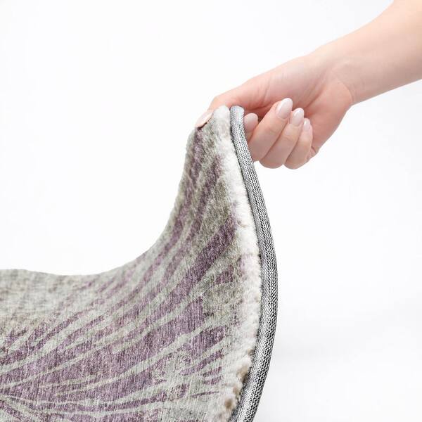 Dream Shag Premium Machine Washable Abstract ADS818 Purple 10 ft. x 14 ft. Area Rug