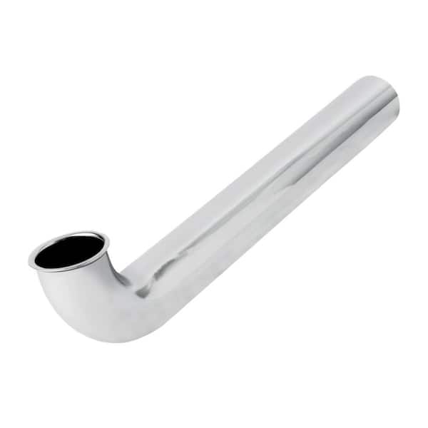 1-1/2 in. x 12 in. Brass Direct Connect Waste Bend for Tubular Drain Applications, 17GA, Chrome Plated