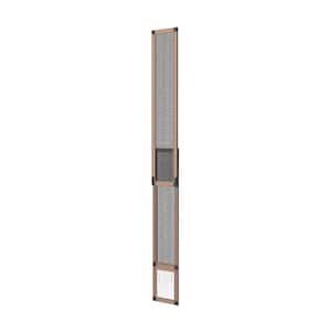 6.7 in. x 9 in. Small Bronze Patio Pet Door Insert, Adjustable up to 7 ft., Suitable for Sliding Doors