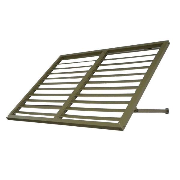 Beauty-Mark Awntech's 5 ft. Bahama Metal Shutter Awnings (68 in. W x 24 in. H x 36 in. D) in Olive