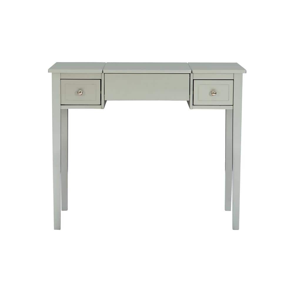 Silver Butterfly 39" Vanity Set with Padded Stool and Flip Top Mirror