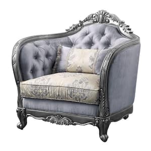 Ariadne Fabric and Platinum Armchair