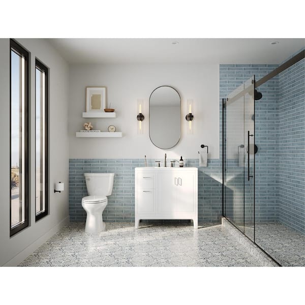 KOHLER Purist 2 Light Matte Black Indoor Bathroom Vanity Light Fixture UL Listed 27263 SC02 BLL