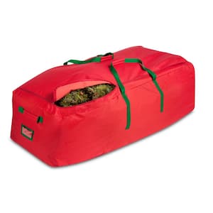 Red Rolling Artificial Tree Storage Bag for Trees Up to 10 ft. Tall