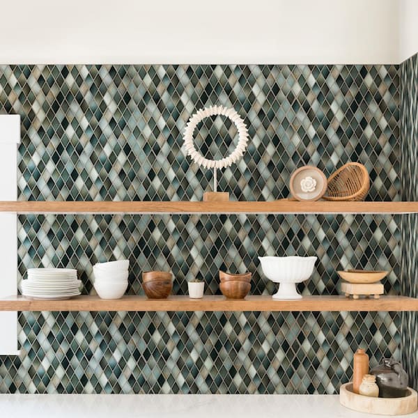 Hudson Kite Stormy Night 10-1/4 in x 11-3/4 in Porcelain Mosaic Tile (8.6 sq. ft./Case)