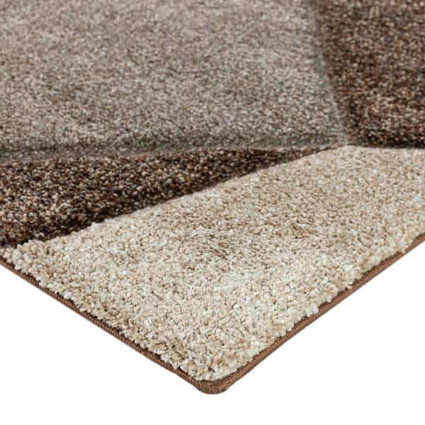 Carmona Abstract Brown 3 ft. 1 in. x 5 ft. Area Rug
