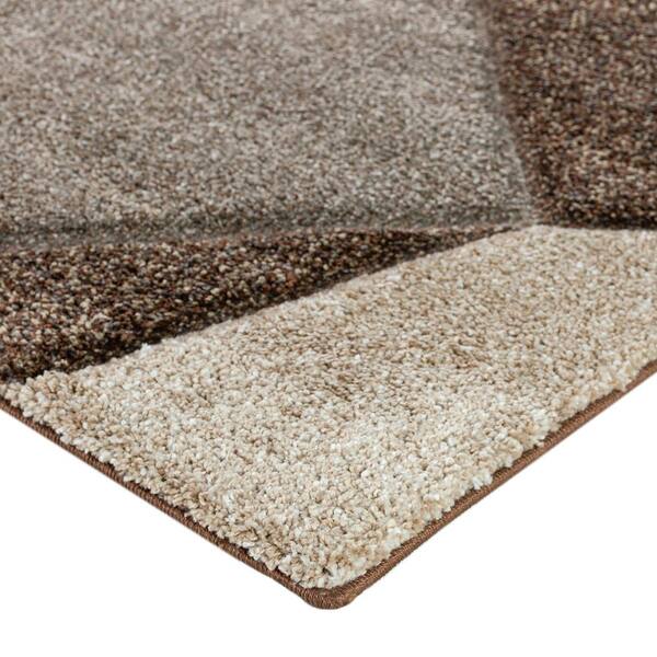 Carmona Abstract Brown 5 ft. 1 in. x 7 ft. 5 in. Area Rug