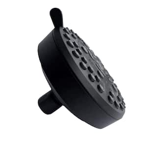 10-Spray Patterns with 2.5-GPM 4.72 in. Wall Mount Fixed Shower Head in Matte Black